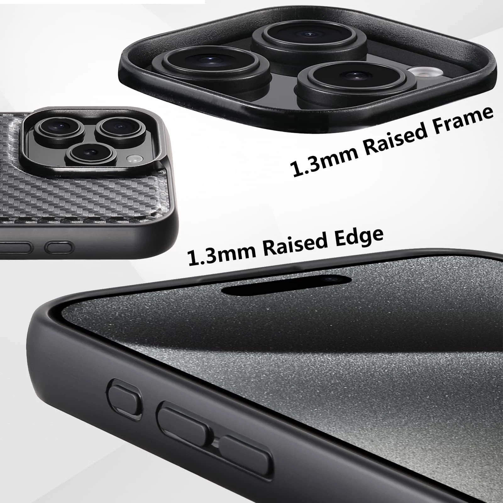 Magnetic Carbon Fiber Kickstand Case for iPhone 16 / 15 / 14 / 13 / 12 Series