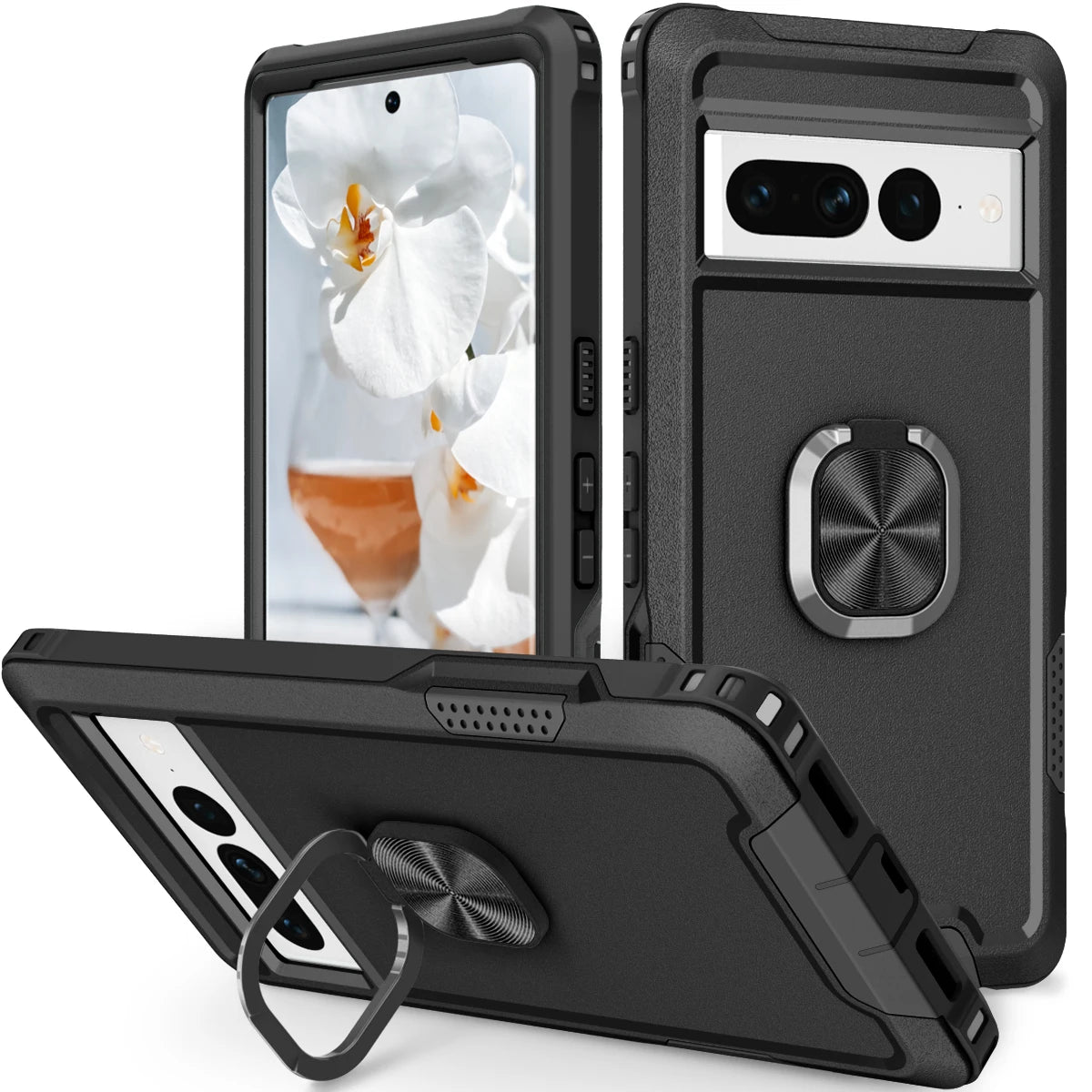 Heavy Duty Ring Kickstand Case for Google Pixel 7/6 Series
