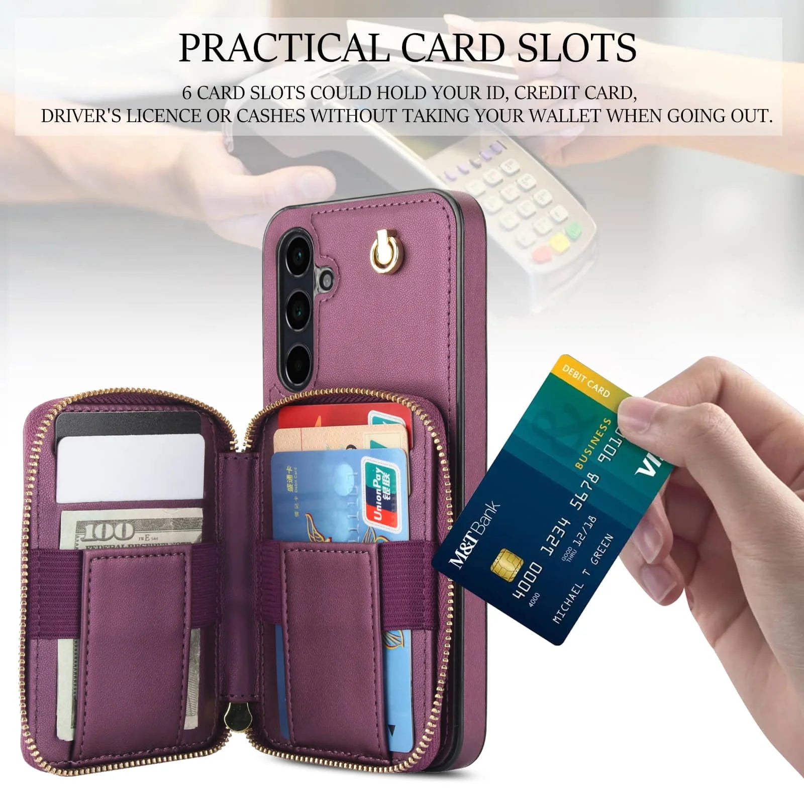 RFID Blocking Crossbody Wallet Case for Samsung Galaxy A Series