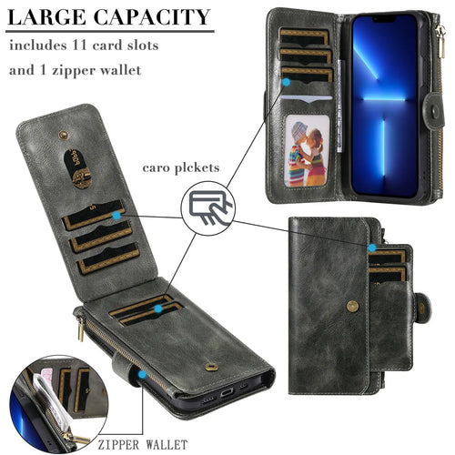 2-in-1 Magnetic Wallet Case for iPhone 15–11 Series