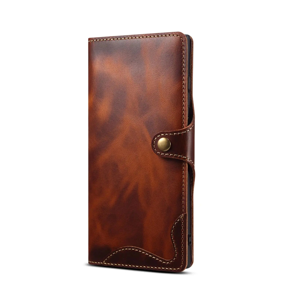 Genuine Leather Wallet Case for Samsung Galaxy S & Note Series