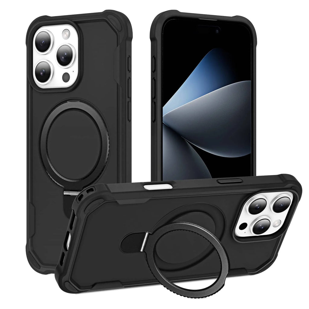 Magnetic Ring Stand Case for iPhone 16e / 16 / 15 / 14 / 13 / 12 / 11 Series