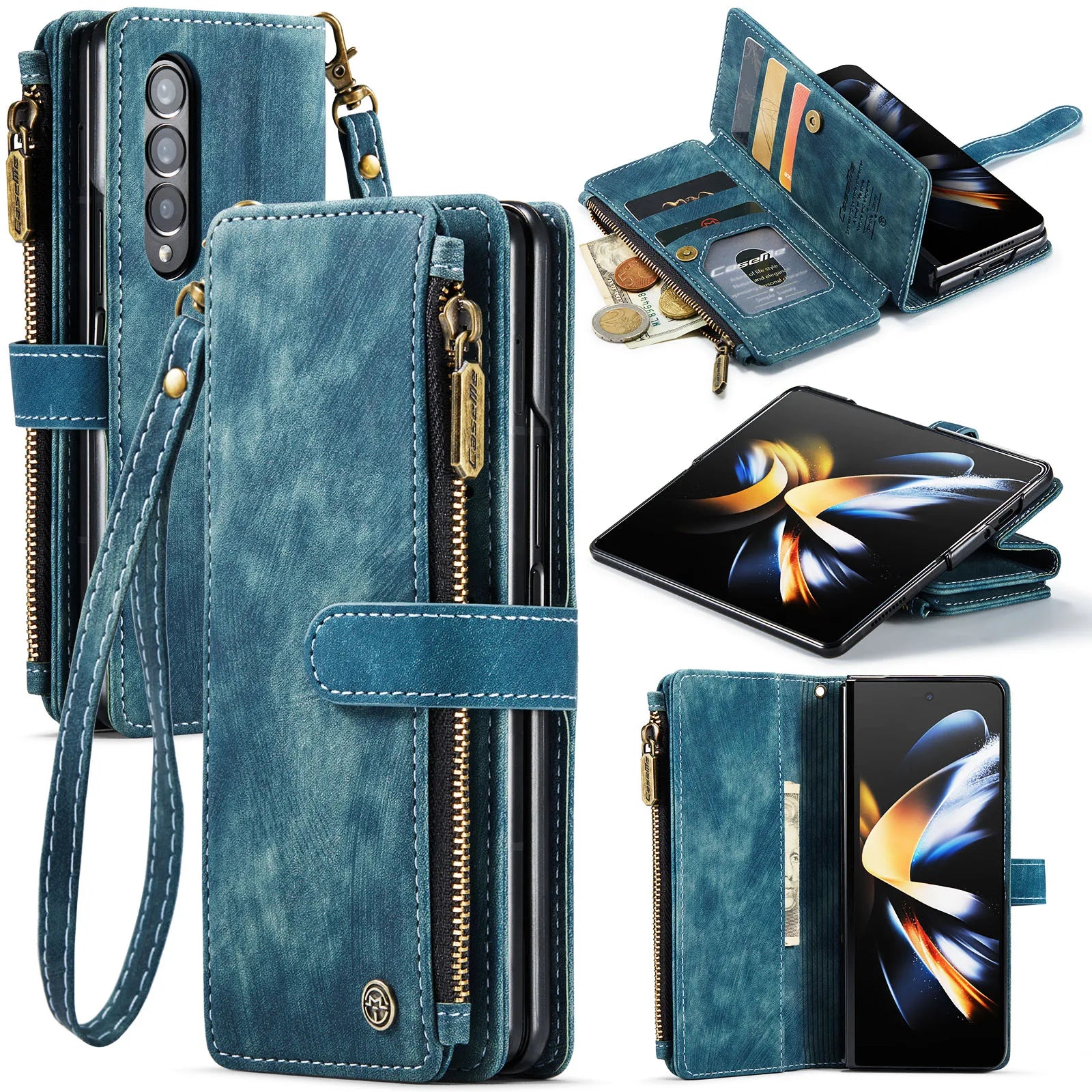 Magnetic Wallet Flip Case for Samsung Galaxy Z Fold 3 / Z Fold 4