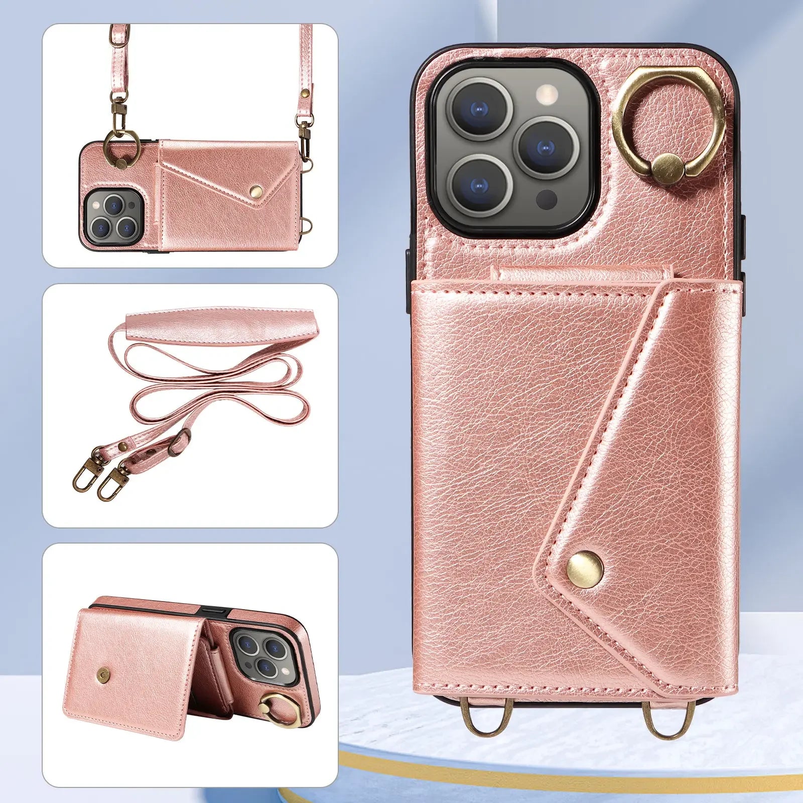 Leather Wallet Case for iPhone 15 / 14 / 13 / 12 / 11 Series